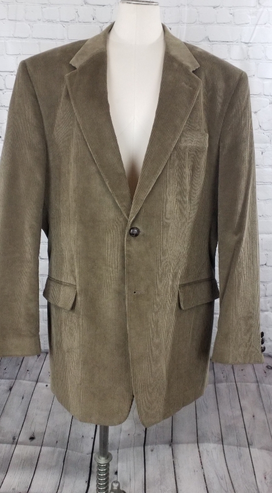 Monsieur Adolfo Taupe Corduroy Blazer 44L